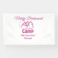 Pink camp bridesmaid add name date year bacheloret