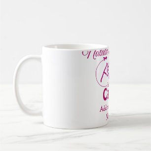Pink camp bridesmaid add name date year bacheloret coffee mug