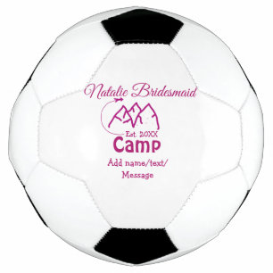 Pink camp bridesmaid add name date year bacheloret football