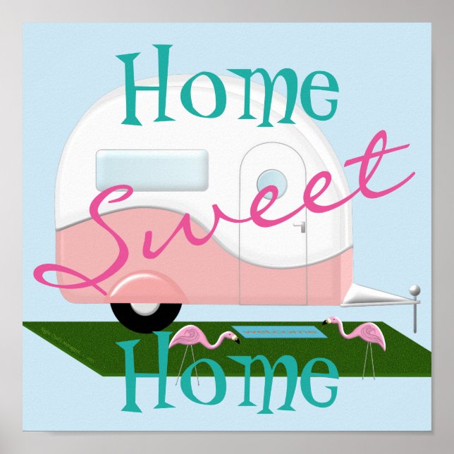 Pink Camper Sweet Home Poster (Front)