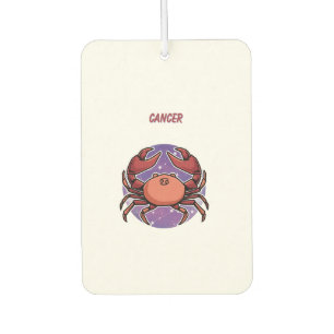 Pink Cancer, zodiac, star sign print Car Air Freshener