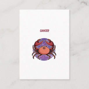Pink Cancer, zodiac, star sign print Place Card