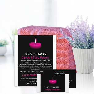 Pink Candle, Candle & Soap Maker Business Card