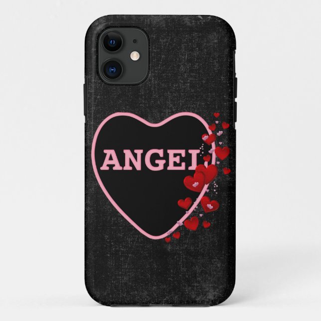Pink Candy Angel Heart Valentine Design 2 Case-Mate iPhone Case (Back)