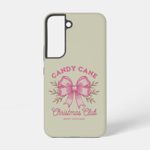 Pink Candy Cane Christmas Club Xmas Season Samsung Galaxy Case