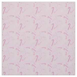 Pink Candy Cane Holiday Cheer Fabric
