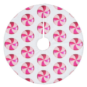 Pink Candy Christmas Tree Skirt