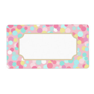 Pink Candy Food Product Labels