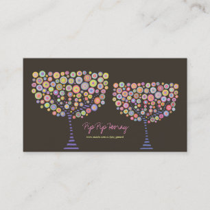 Pink Candy Retro Personal Business Profile Card