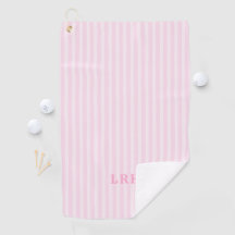 Pink Candy Stripe Design Tiny Initials Monogram
