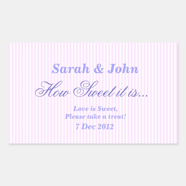 Pink  Candy stripe  How Sweet it is Sticker (Front)
