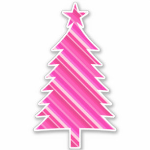 Pink Candy Striped Christmas Tree
