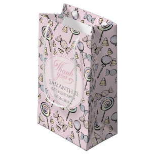 Pink Candy Theme Baby Shower Thank You Gift Bag