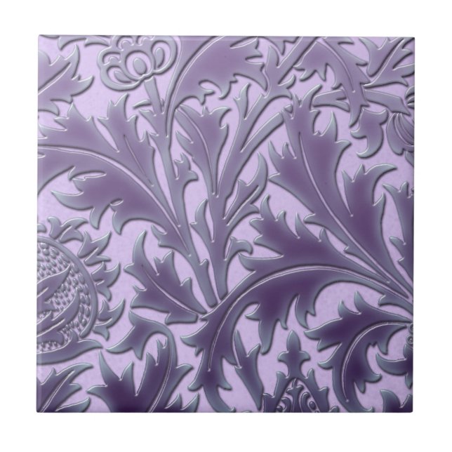 Pink Candy Thistle Tile (Front)