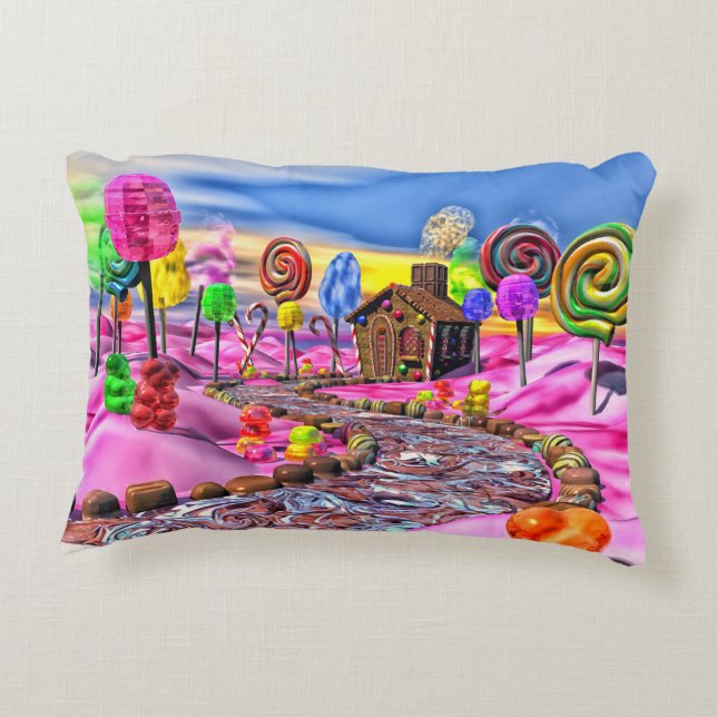 Pink Candyland Decorative Cushion (Back)