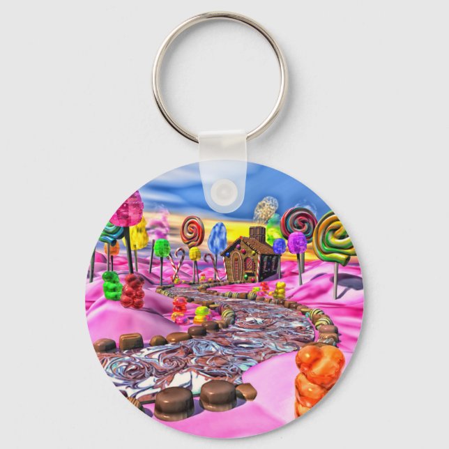 Pink Candyland Key Ring (Front)
