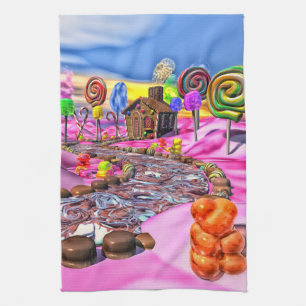 Pink Candyland Tea Towel