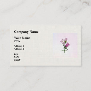 Pink Canterbury Bells Business Card