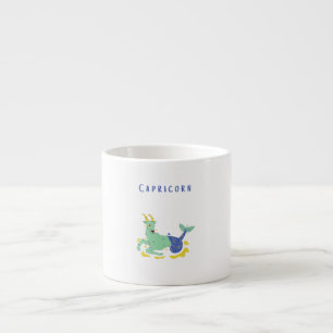 Pink Capricorn, zodiac, star print Espresso Cup