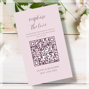Pink   Capture The Love QR Code Enclosure Card
