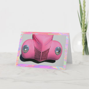 Pink Car Greeting Card