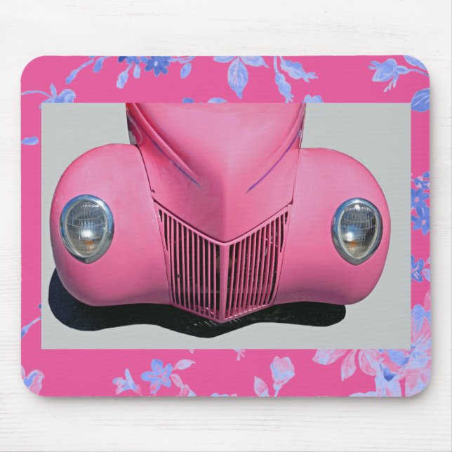 Pink Car Mouse Pad (Front)