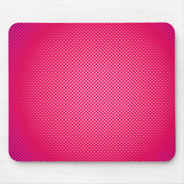 Pink carbon fiber patterned mouse mat (Front)