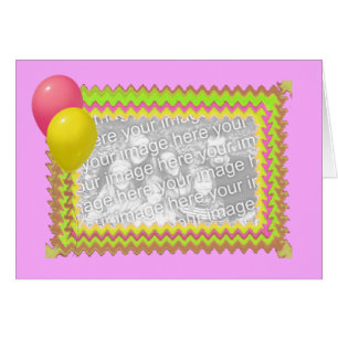 Pink Card With Balloons