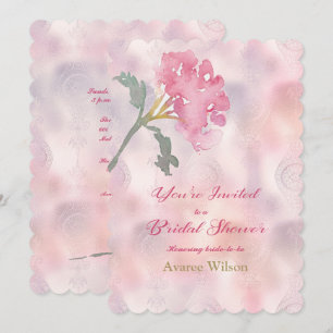 Pink Carnation Bridal Shower Invitation