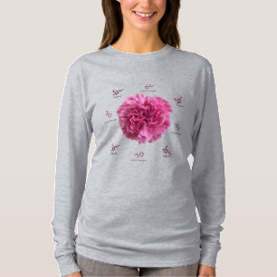 Pink Carnation Chemistry Science Flower T-Shirt