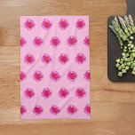 Pink Carnation Flower Seamless Pattern on Tea Towel<br><div class="desc">Seamless pattern of pink Carnation flower on kitchen towel. Floral design kitchen towel for lovers of flowers or nature.</div>