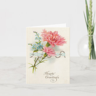 Pink Carnation Greeting Card