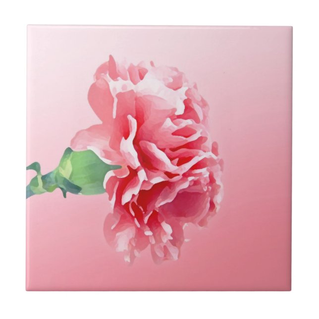 Pink carnation tile (Front)