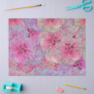 Pink Carnations in vintage style Tissue Paper