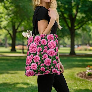 Pink Carnations Tote Bag