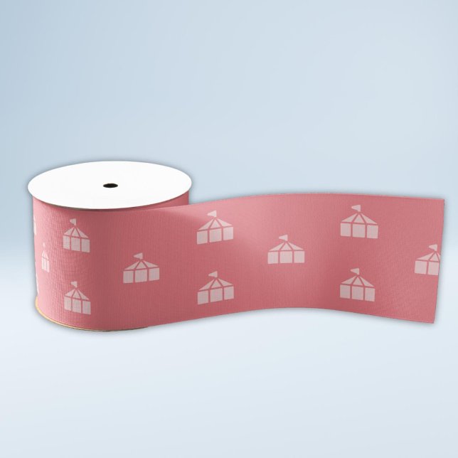 Pink Carnival Circus Tent Grosgrain Ribbon (Creator Uploaded)