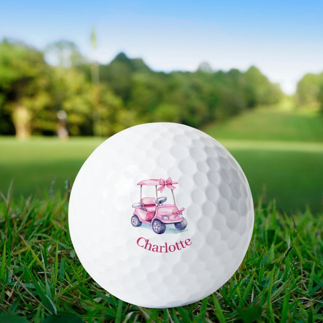 Pink cart name  golf balls (Creator Uploaded)