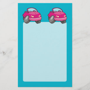 Pink Cartoon Car Flyer