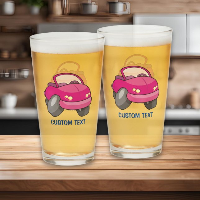 Pink Cartoon Car Glass (Creator Uploaded)