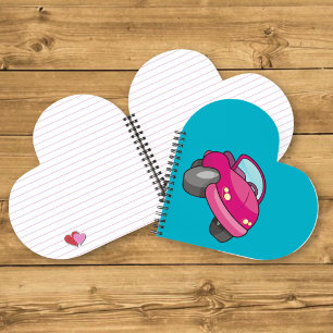 Pink Cartoon Car Notebook