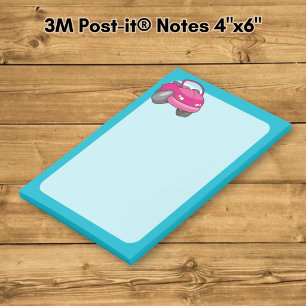Pink Cartoon Car Post-it Notes