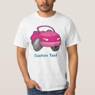 Pink Cartoon Car T-Shirt