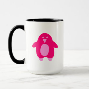 Pink Cartoon Penguin Mug
