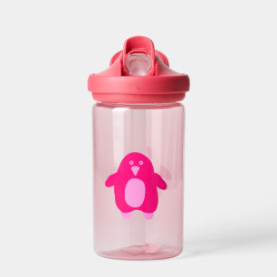 Pink Cartoon Penguin  Water Bottle