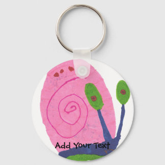 Pink Cartoon Snail Key Ring