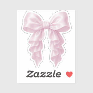 Pink Cascade Ruffle Bow Elegant Posh Girly
