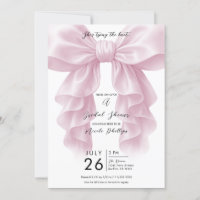 Pink Cascade Ruffle Bow Tying Knot Bridal Shower 