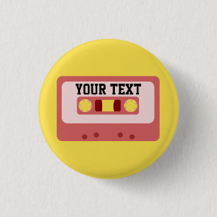 Pink Cassette 3 Cm Round Badge