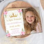 Pink Castle Editable Party Card<br><div class="desc">Invite guests to a royal celebration with this charming Princess Birthday Invitation! Featuring a pink castle, glittery details, and elegant typography, this design is perfect for your little princess’s fairy tale party. Easily edit the name, age, date, and party details to create a personalised invitation that feels straight out of...</div>