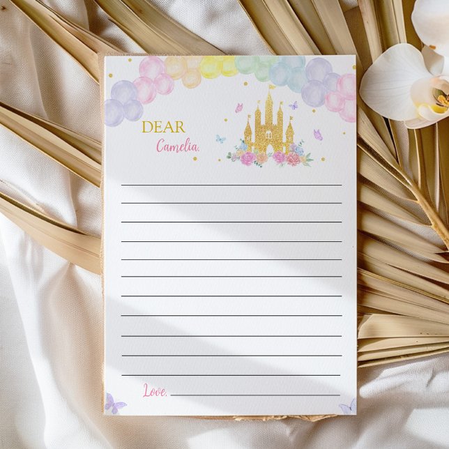 Pink Castle Princess Time Capsule Note Card (Creator Uploaded)